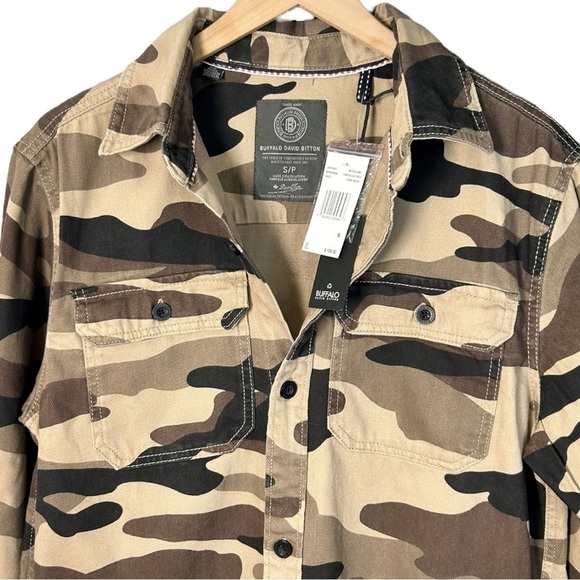 Buffalo David Bitton Jeremo Camo Button Down Long Sleeve Shirt Men's Small - Picture 6 of 15